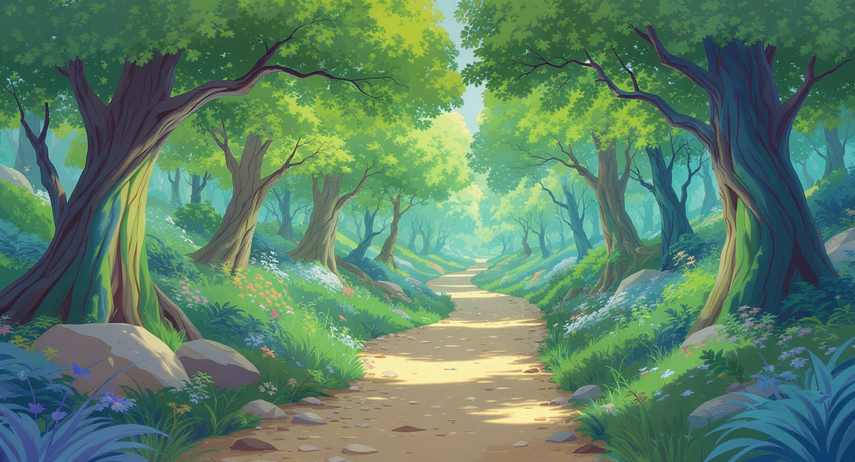 Dein Weg zur emotionalen Freiheit - Waldweg mit Sonnenstrahlen